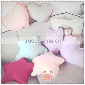 Ins shaped pillow creative home decor candy colored pillow cotton canvas hearts and clouds pillow