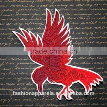 Custom High Quality Embroidered Creative Bird Patch for Clothes Embroidery Patch Made in China Choose Size/color photo-5