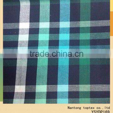 2014 New Cotton Fabric Yarn Dyed Checks Indigo Dye