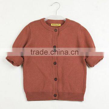 MGOO Stock Kids Knitting Sweater With Covered Buttons Knitwear Warm Cotton Children Outwear photo-5