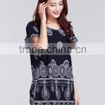 2017 2018 latest wholesale retail online cheap sexy women paisley t shirts dress