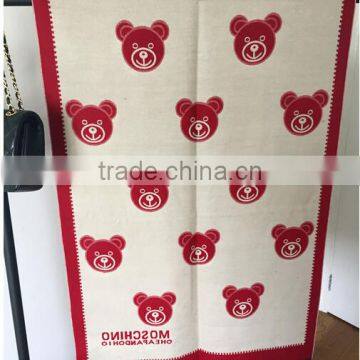 2017 New Model Yong Ladies Scarf Printed Bear Pattern Imitated Cashmere Material 190*65cm Girl Cappa photo-5