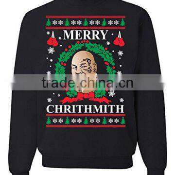 Merry chrithmith Mike Tyson ugly christmas sweater unisex crewneck sweatshirt