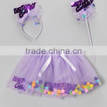 Wholesale birthday girl tutu dress set for kids