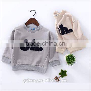 Bulk Custom Cotton Patch Top Pullover Kids Sweatshirt for Baby