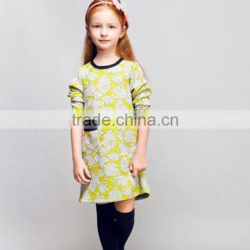 STOCK available! COOL KID ZONE autumn casual Pullovers scuba dress long sleeve girl dress