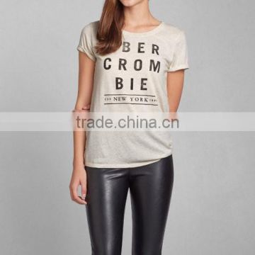 women's white letter printing t shirt wholesale