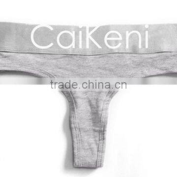 OEM Customized Your Own Brand Logo Design on Elastic Silver Band High Cut G-String Hipster Cotton Lady Boxer Briefs Women Briefs photo-6