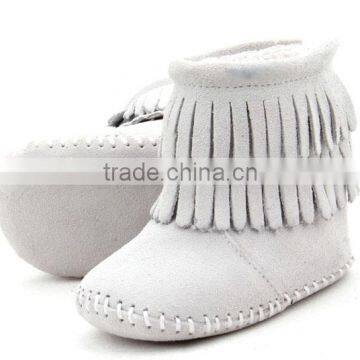 Handmade Soft Natural Leather Toddler Shoes Winter Boots photo-2