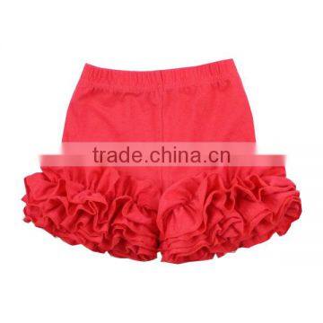 Hot Sale 100% Cotton wholesale icing shorts red baby shorts ruffle icing shorts