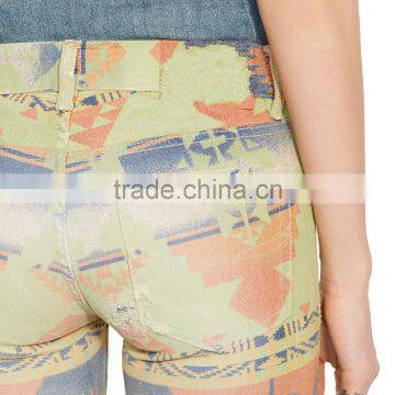 Fashionable Wholesale Women Slim Pants Casual Patterned Skinny Jeans photo-4