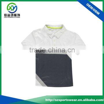 High Quality Cotton 3~10 Years Kids Contrast Color Polo Shirt