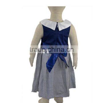 Digital Stripes Print Summer Sleeveless Simple Design Baby Girl Dress photo-2