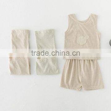 Wholesale 100% Organic Cotton Baby Clothing Sets Baby Organic t Shirt and Short Pants Set Baby Boy Girl t Shirt photo-4