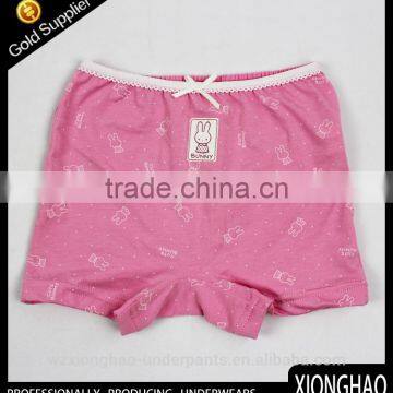 Zhejiang factory made 180gsm Lovely pink girl underwear for korea market