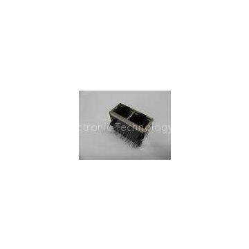 2 Port 1x2 Tab-Up 10 Pin Rj45 Connector With Internal Magnetics