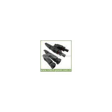 MC4T branch solar connector male-male-female&female-female-male,TUV approval, IP68, suitable for MC4 solar connector.