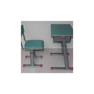 Plywood Single Height Adjustable School Desk Chair