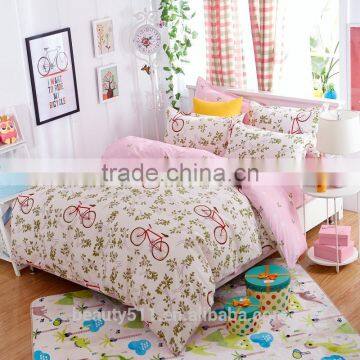 Indian Vantage Cotton Pink Color Stone Wash Elephant Patch Work Bed Cover Bed-sheet Bedding Set BS357 photo-5