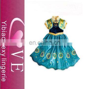 2015 fashion design snow romance dress for children kids fancy dress