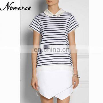 black and white striped t-shirt