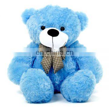 2 Meter Large Plush Blue Color Teddy Bear With Bowknot LOW MOQ Cute Stuffed Soft Toy Plush Teddy Bear Giant