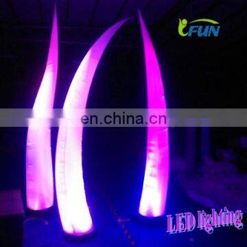 Party Decor Inflatable led Tusk/LED cone lighting decoration/christmas led lights outdoor decorations