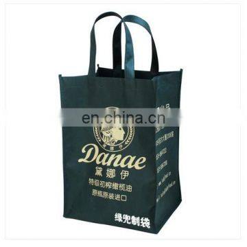 Blackish green non woven fabric bag with printing