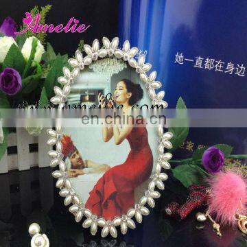 A9026 7 Inch Wholesale Pearl Ellipse Photo Picture Frame