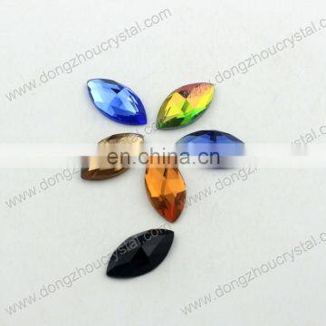 DZ-1066 navette shape flat back crystal rhinestones for jewelry making