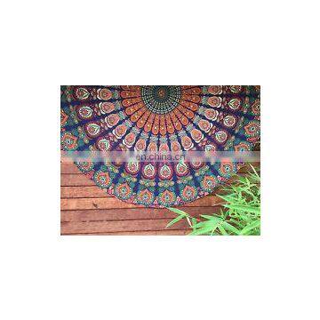 Indian Mandala Round Roundie Beach Throw Tapestry Hippie Boho Art Bohemian Rug Round Mandala Wall Hanging Beach Picnic Wholesale photo-2