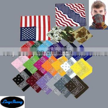 Promotional design custom promotional printed square bandana is hot sale .LS01