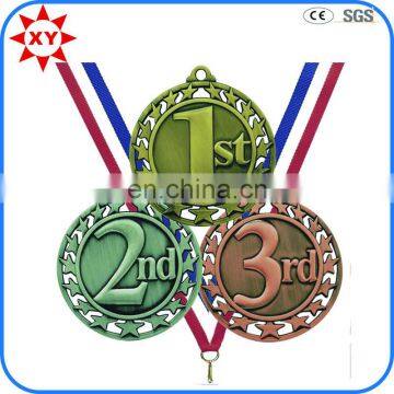 Hot sell cheap sports medals with ribbon for sports match