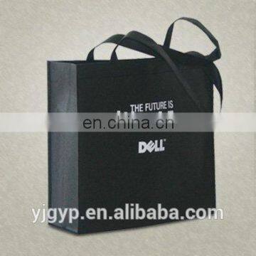 Promotional customized big black non woven bag