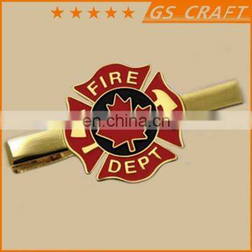 special fire dept gold plated tie clip