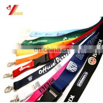 cheap custom lanyards with custom logo printing logo /heat-transfer printing with metal hook /lastic buckle,safety clip