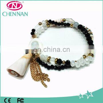 Fashion DIY interchangeable snap button jewelry bracelet small crystal beads bracelet