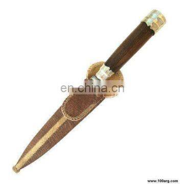 KNIFE WITH STAINLESS STEEL SHEET 14CM WITH WOODEN HANDLE AND ALPACA