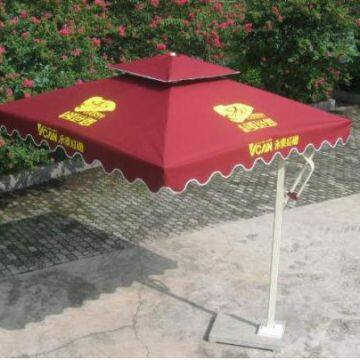 Brushed Cotton Fringe Garden Banana Red Outdoor Umbrella