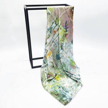 The Best Quality Good Price Custom Digital Printed Turkish 100% Silk Scarf