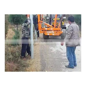 Post Mini Guardrail Pile Driver Drilling Machine