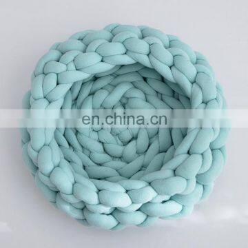 Luxury Crochet Super Chunky Pet Product Arm Knitting Cotton Tube For Soft Cat Bed photo-6