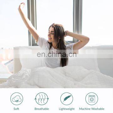 White Zipper Seersucker Microfibre Oversized Queen King Duvet Cover Set photo-2