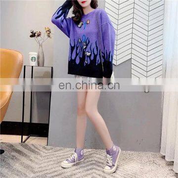 DiZNEW Custom High Quality Thick Winter Ladies Wool/Cotton Women Jacquard Sweater photo-3