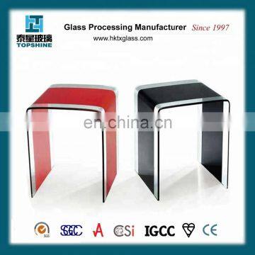 Living Furniture Curved Hot Bending Glass for Table Desk