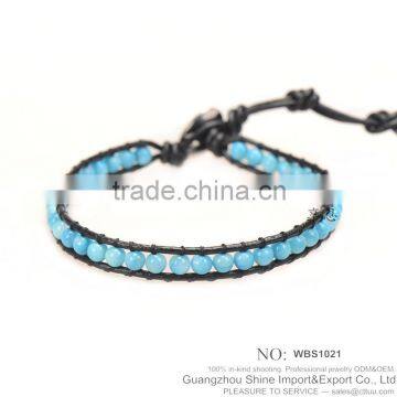 Lake blue miyuki beads bracelet teen boy and girl friendship bracelets XE09-0063