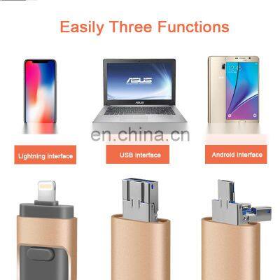Hot Selling 3 in 1 USB Iflash Drive for Iphone Ipad Android 8G USB Flash Drive OTG With Best Price photo-4