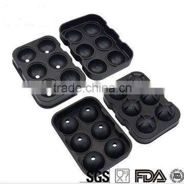 glacio Silicone Ice Cube Trays Round Ice Ball Mold & Large Square Ice Cube Tray