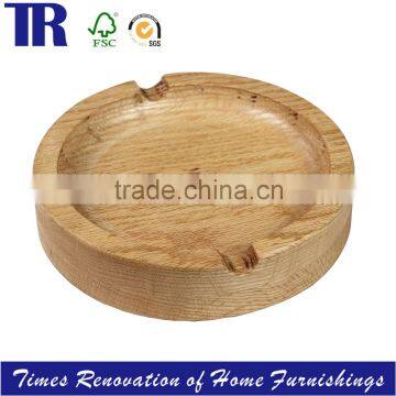 Oak Wood Ashtray, Round wood Ashtray, Solid Wood Ashtray.