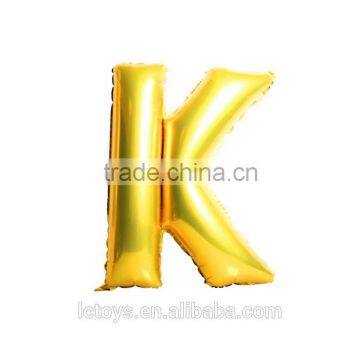 alphabet letter foil balloon gold color inflatable balloon
